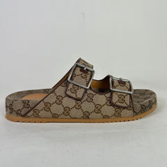 Gucci GG Monogram Canvas Strap Sandals