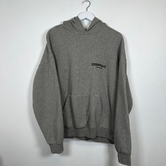 Essentials Dark Grey Hoodie Sz M