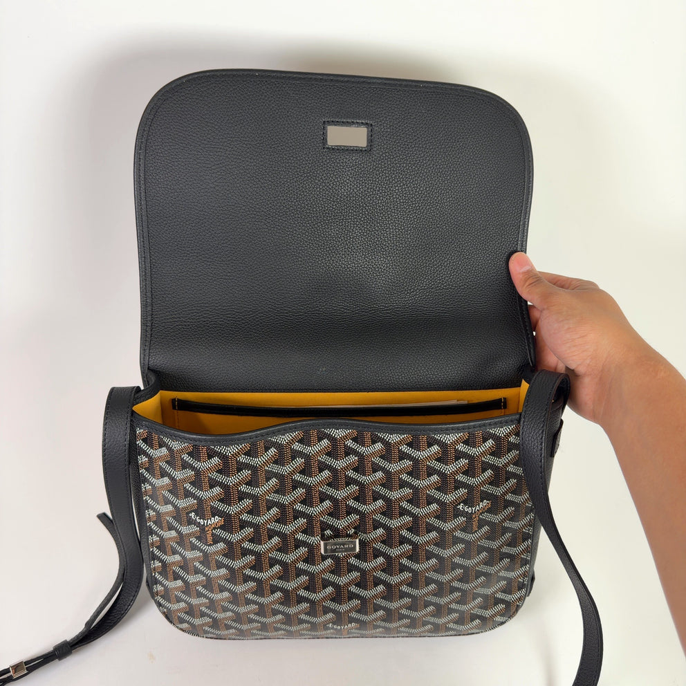 Goyard Black Belvedere II MM Messenger Bag
