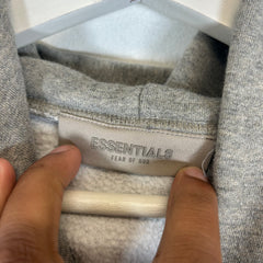 Essentials FOG Grey Logo Hoodie Size XL