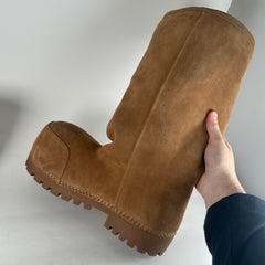 Balenciaga Brown Alaska Fur Boots Size 11