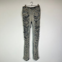 Rick Owens DRKSHDW Shredded Detroit Cut Denim Jeans