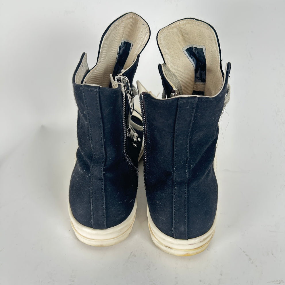 Rick Owens Black Hex High-Top Ramones Size 11.5
