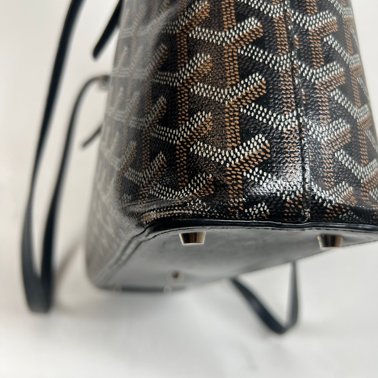 Goyard Black Goyardine Marie Galante MM Tote Bag