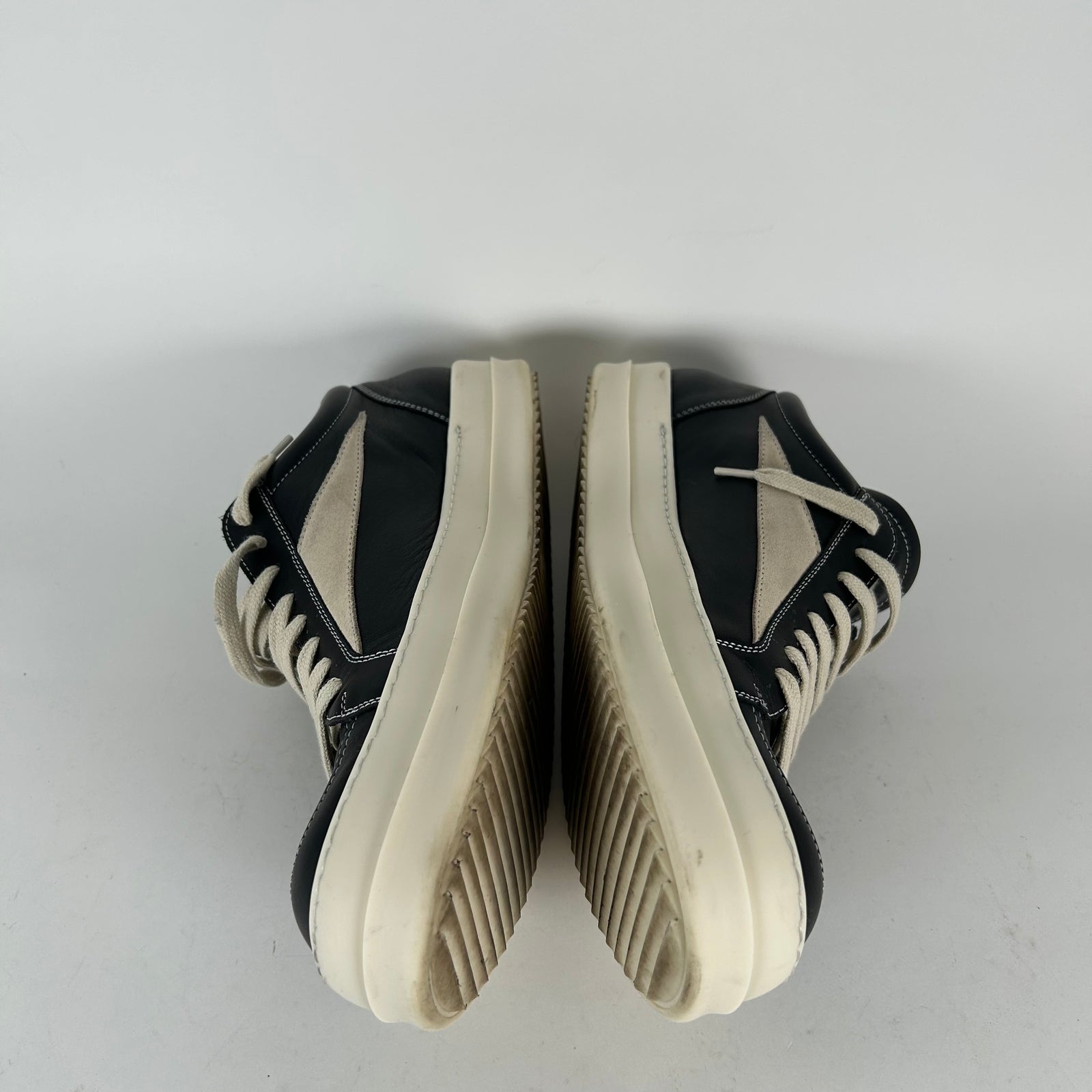 Rick Owens Black Milk Leather Vintage Sneaker Vans size 45