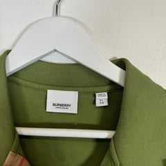 Burberry Olive Green Polo Shirt Size XL