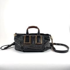 Chloe Ethel Black Leather Satchel Shoulder Bag