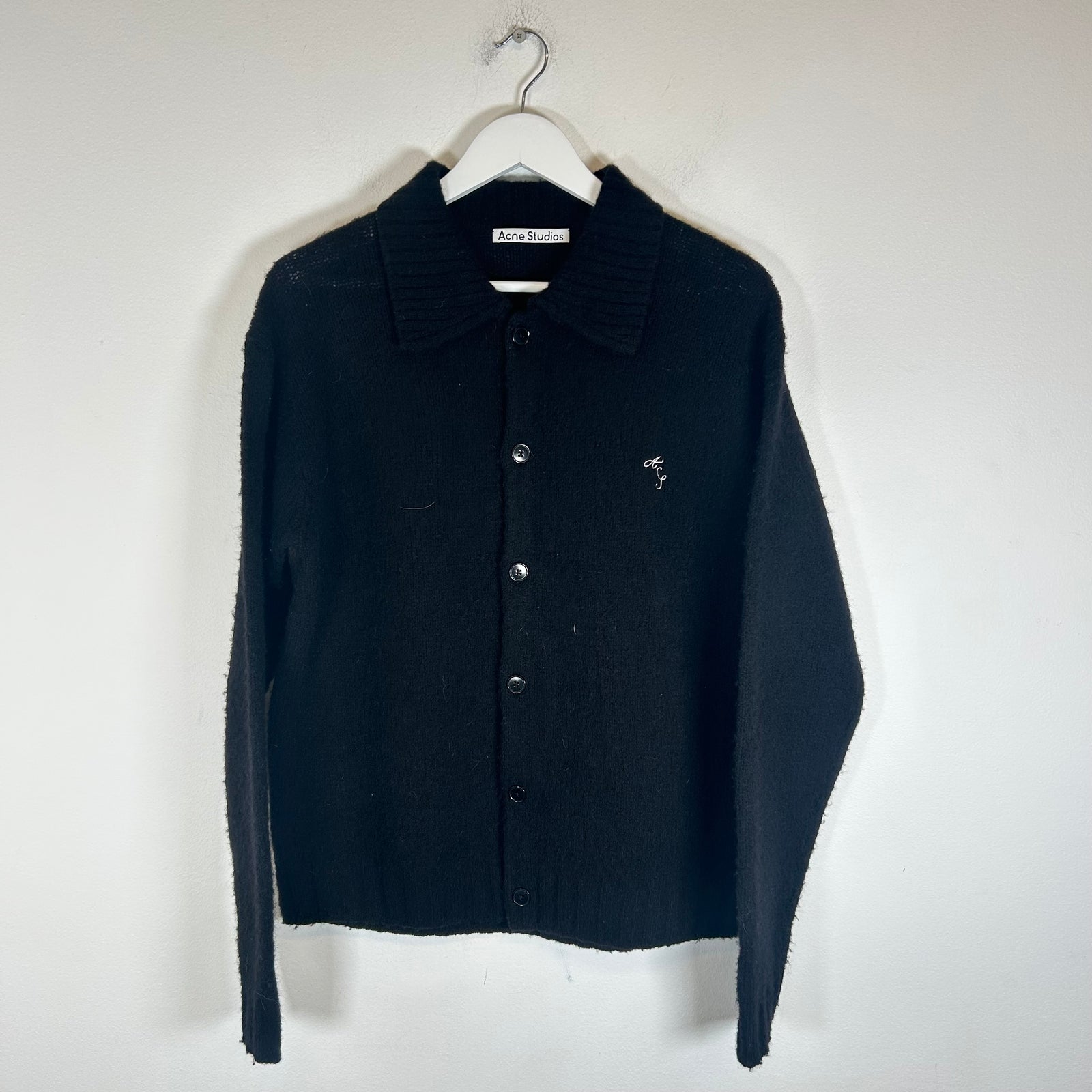 Acne Studios Black Wool Cardigan Size S