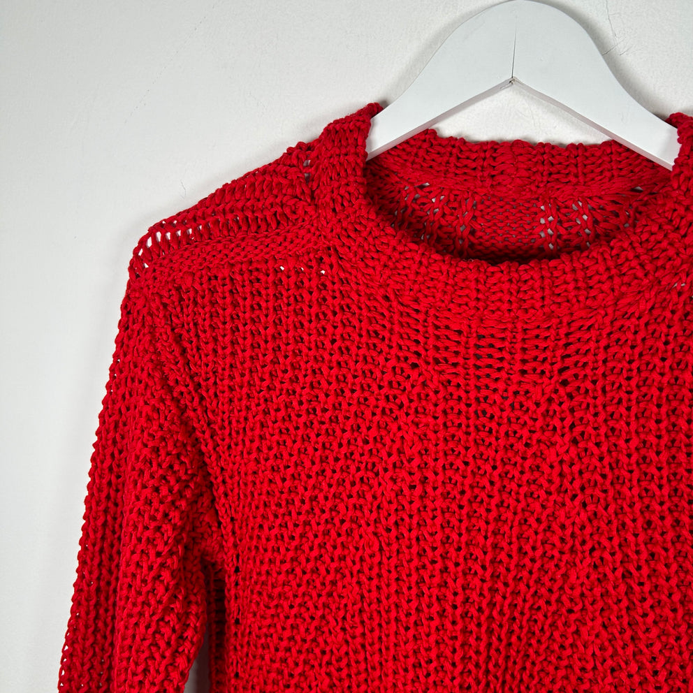 Rick Owens Walrus SS17 Red Knit Sweater Size S