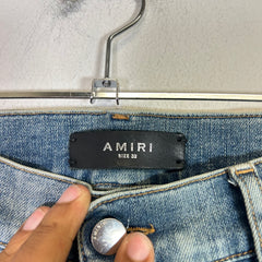 Amiri Antique Indigo MA Quad Applique Skinny Jeans