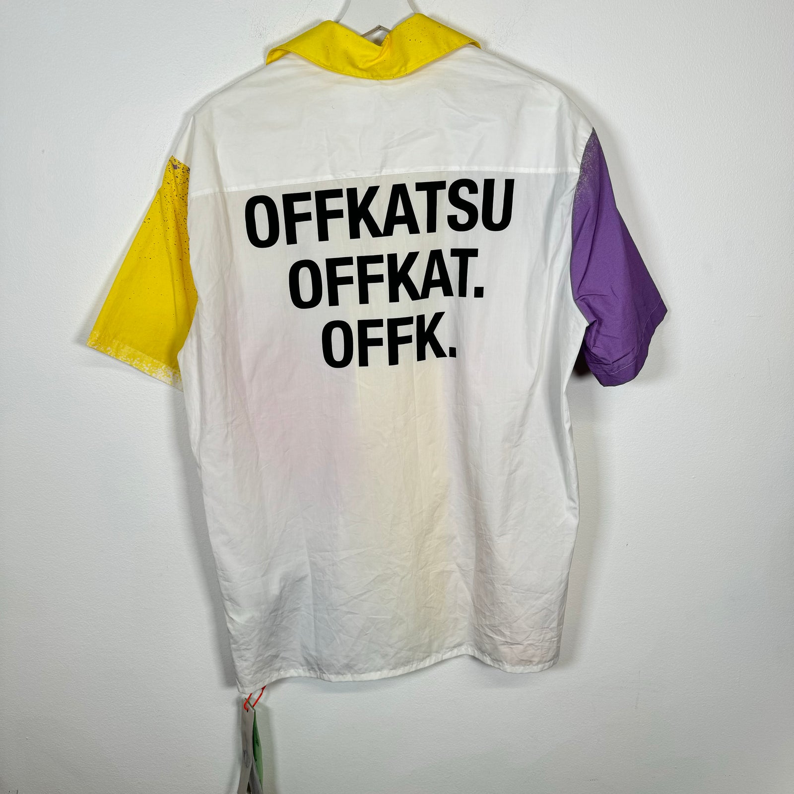 Off-White x Katsu Paint Splatter Button Up Shirt Size L
