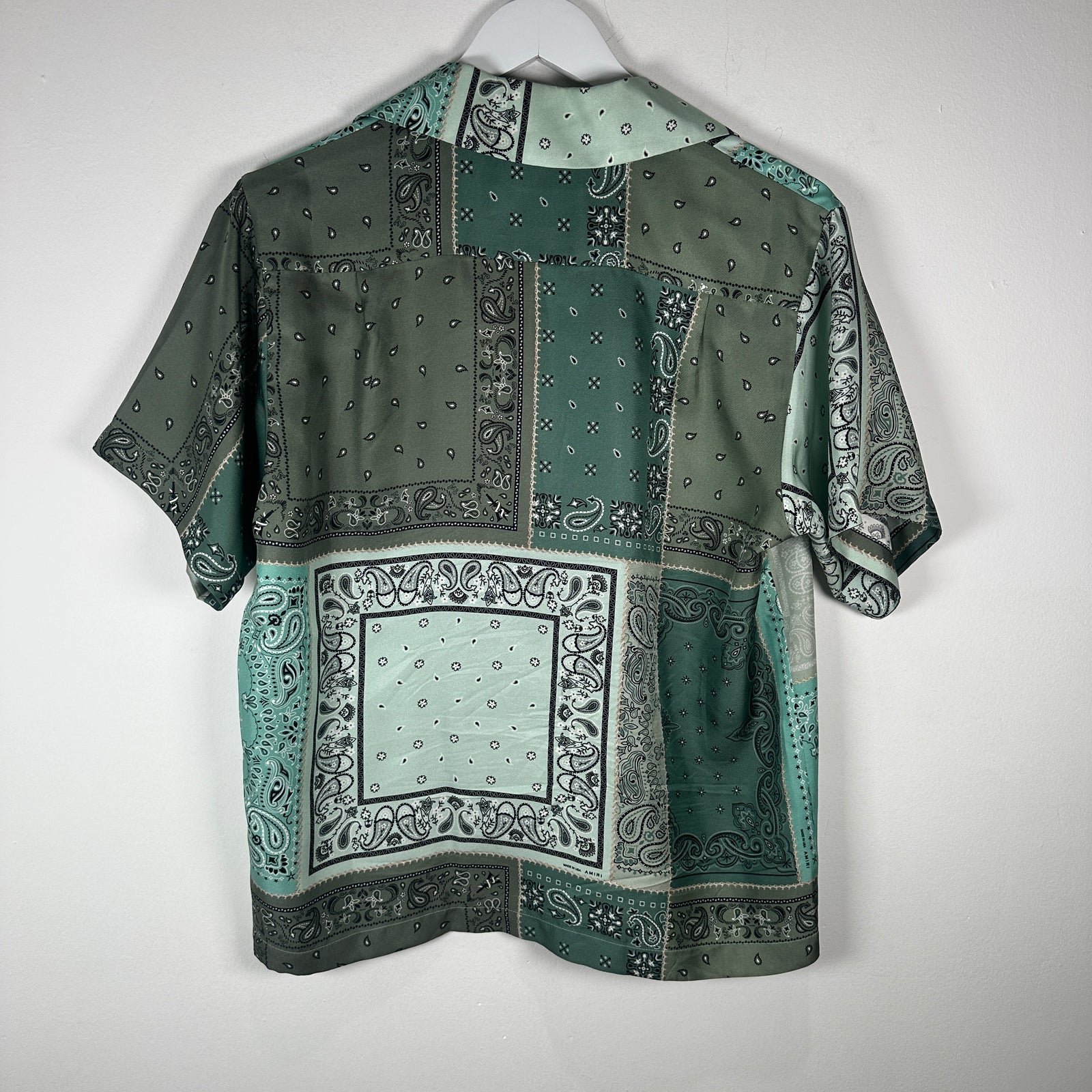 Amiri Green Paisley Silk Shirt Size XS