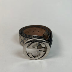 Gucci Silver GG Belt