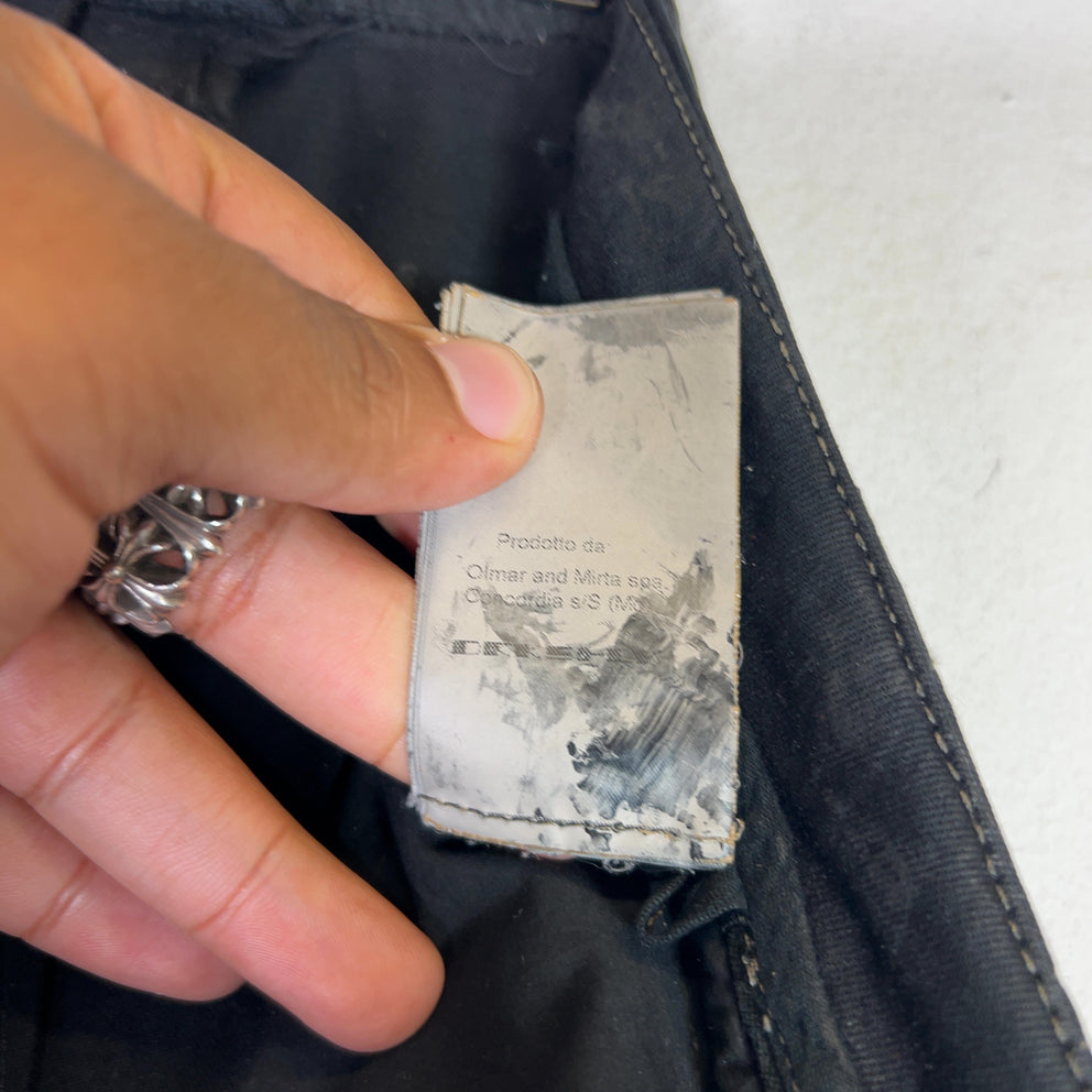 Rick Owens DRKSHDW SS15 Scrub Waxed Aircut Jeans