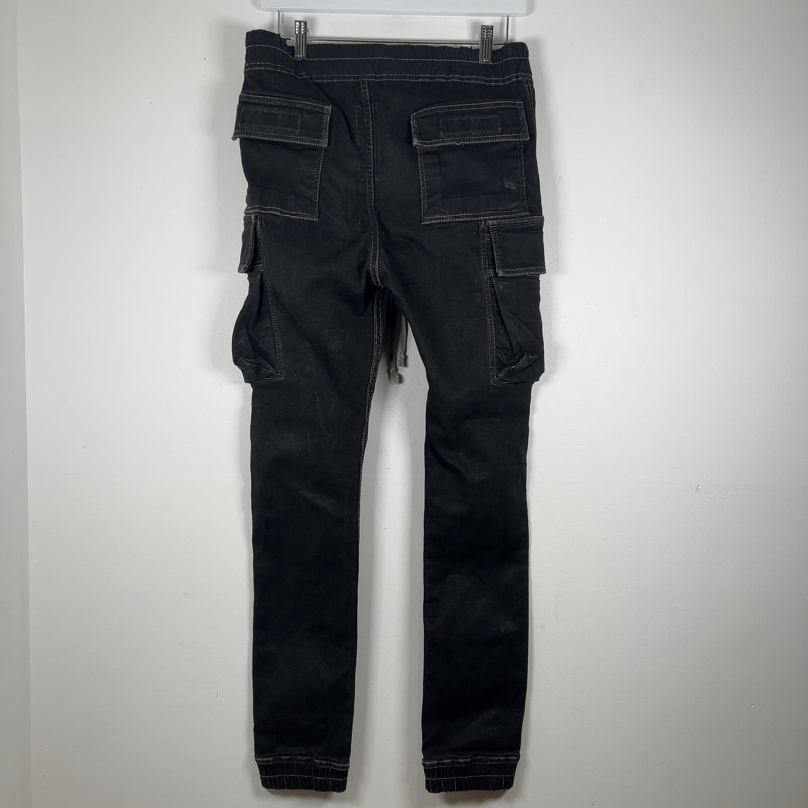 Rick Owens DRKSHDW Waxed Denim 'Mastadon' Cargo Pants