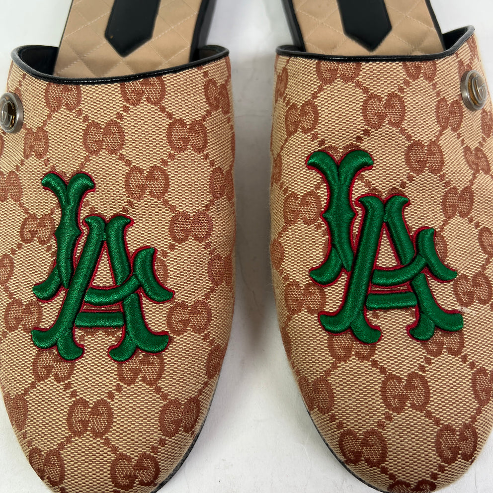 Gucci LA Angels GG Monogram Mules