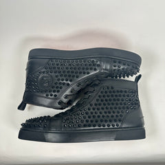Christian Louboutin Black High-top Spiked Sneakers