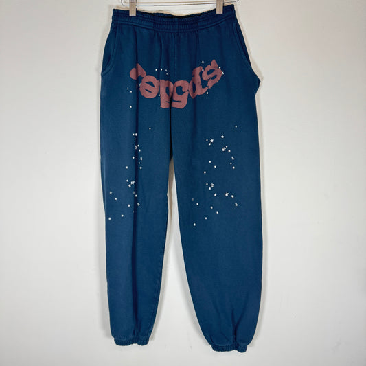 Sp5der Navy/Brown Sweatpants Size S