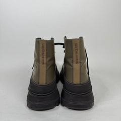 Alexander McQueen Olive Tread Slick Boots Size 42