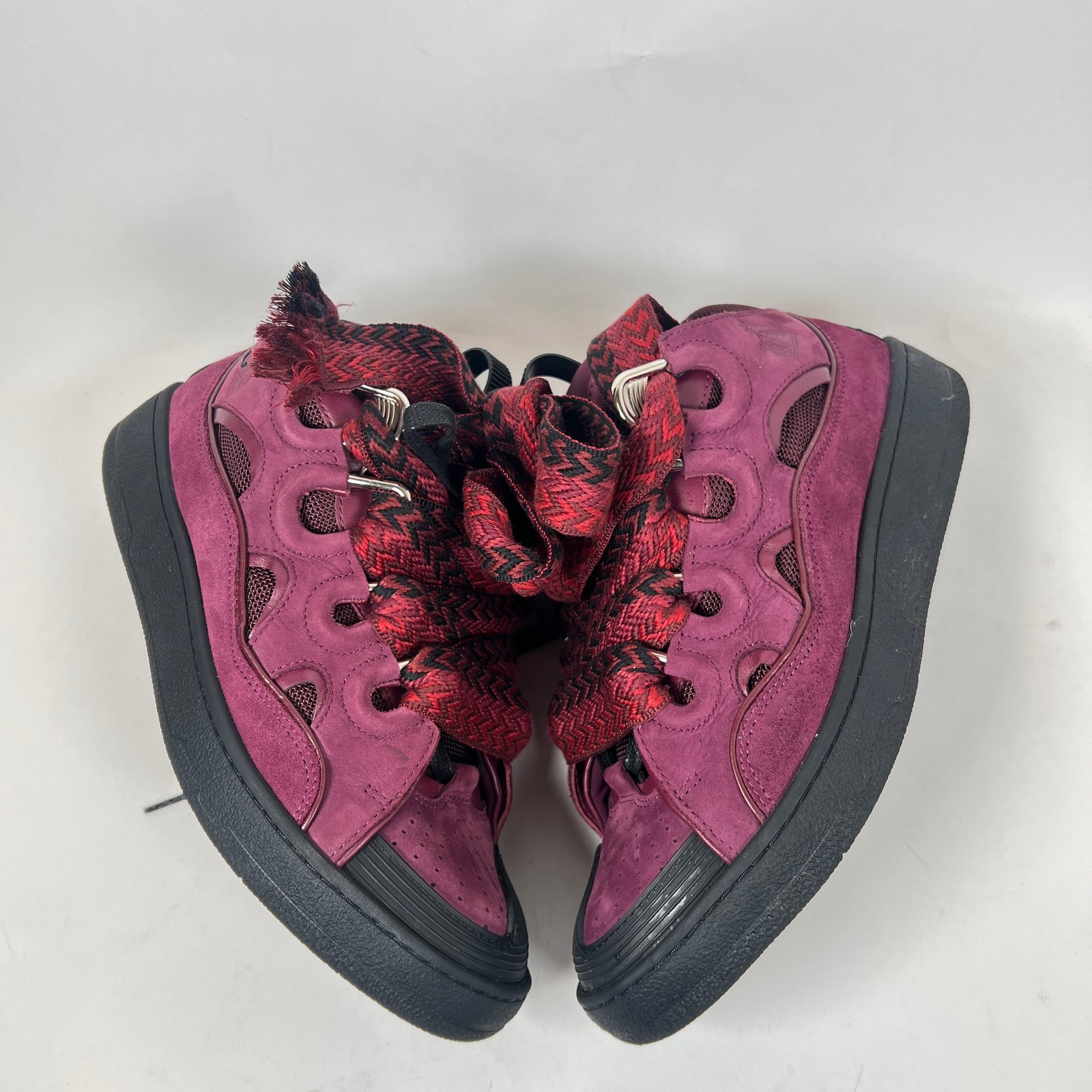 Lanvin Burgundy Curb Sneaker Size 41