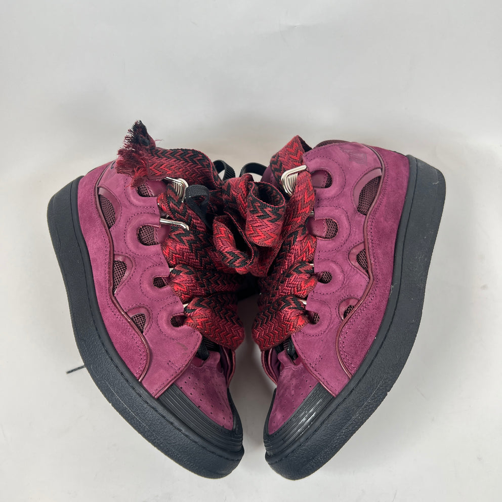 Lanvin Burgundy Curb Sneaker Size 41