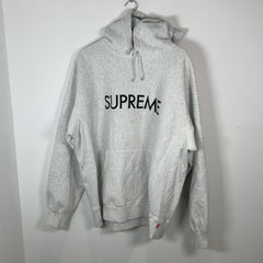 Supreme Grey Capital Logo Hoodie