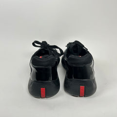 Prada Black Patent Leather Cup Sneakers Size 9