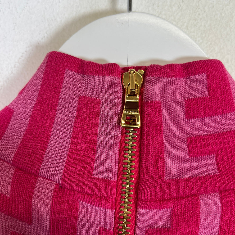 Balmain x Barbie Monogram Wool Short Dress