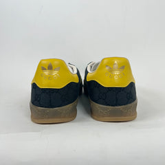 Gucci x Adidas Black/Yellow GG Monogram Gazelle Sneaker Size 13.5
