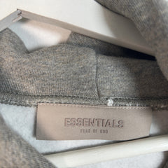 Essentials Grey Logo Hoodie Size L