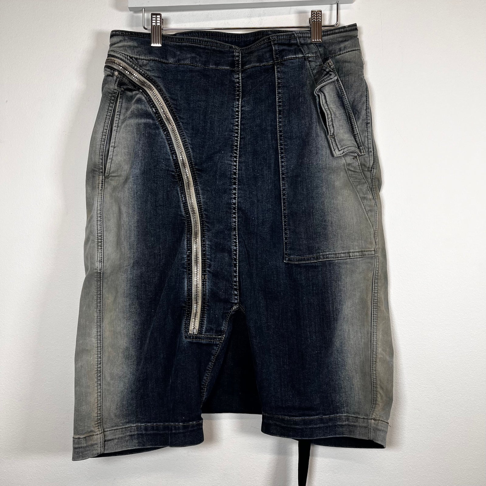 RIck Owens Drkshdw Denim Aircut Shorts