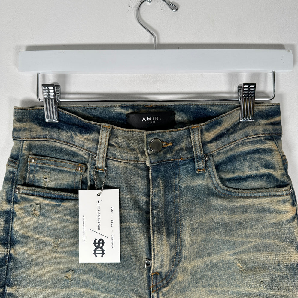 Amiri MX1 Blue Paisley Patch Jeans Size 29