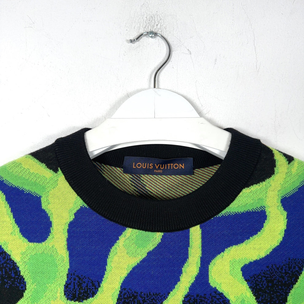 Louis Vuitton Intarisia Flame Jacquard Knit Sweater