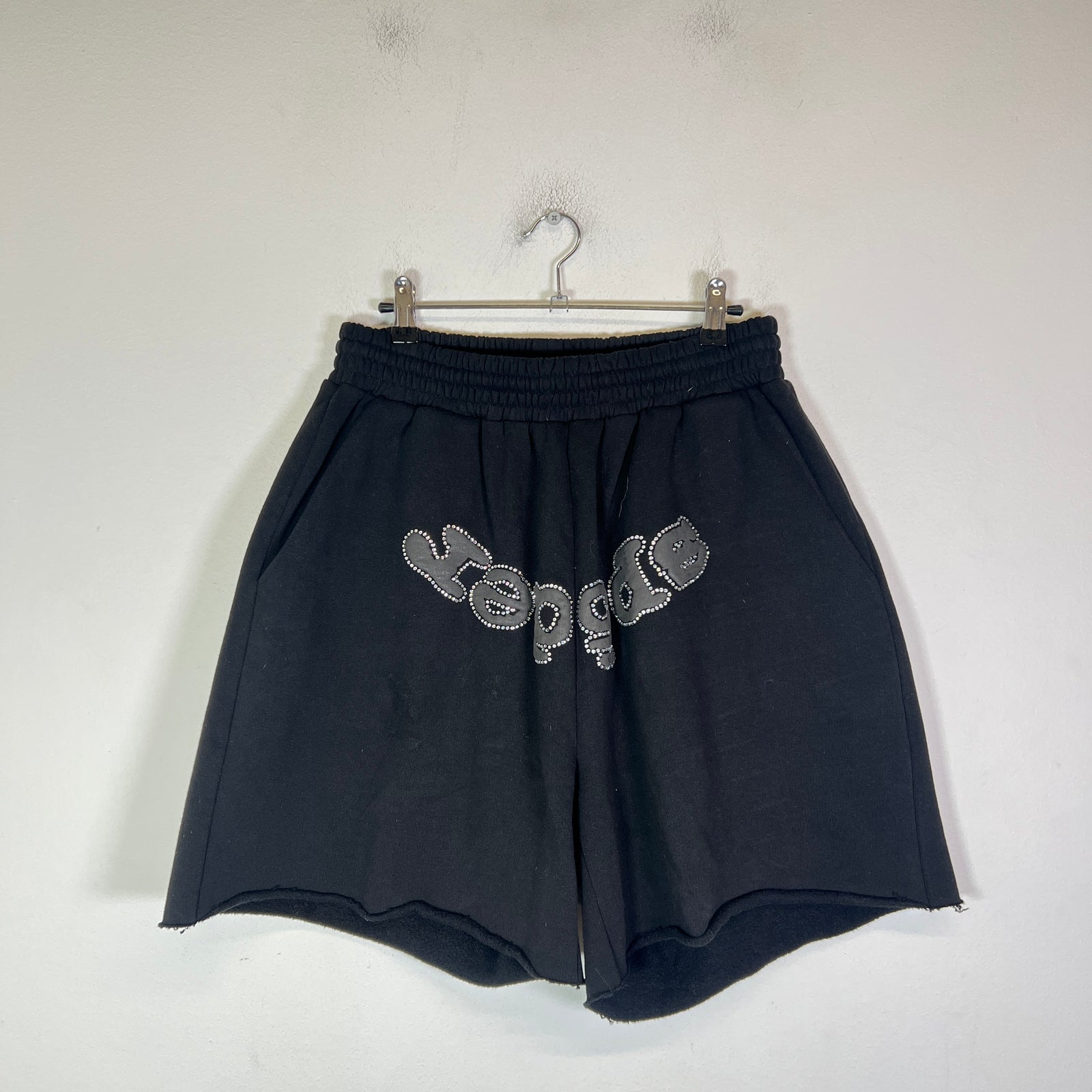 Sp5der OG Web V2 Rhinestone Sweat Shorts