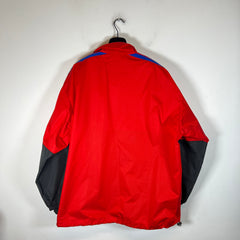 Balenciaga Red/Blue Technical Ripstop Logo Jacket Size 1