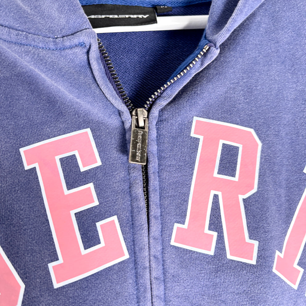 Raspberry Hills Purple 'RBERRY' Logo Zip-Up Hoodie Size M