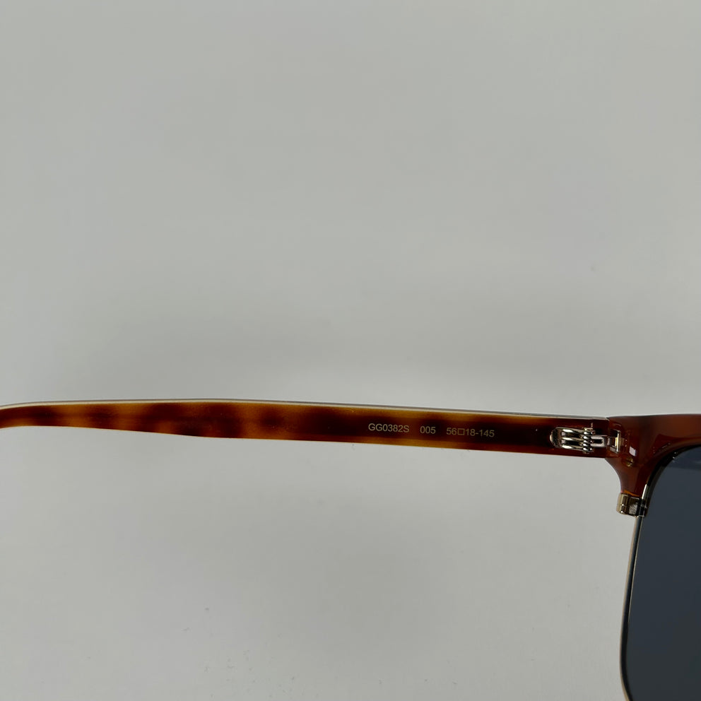 Gucci Brown/Gold Clubmaster Sunglasses
