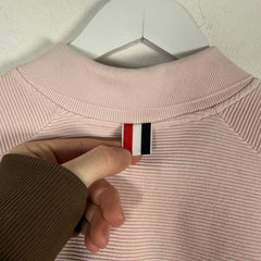 Thom Browne Pink Ribbed Polo Shirt Size 2