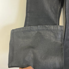 Rick Owens Lido SS24 Black Wax Bolan Jeans Size 33