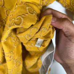 Gucci Yellow Embroidered GG Polo Size L