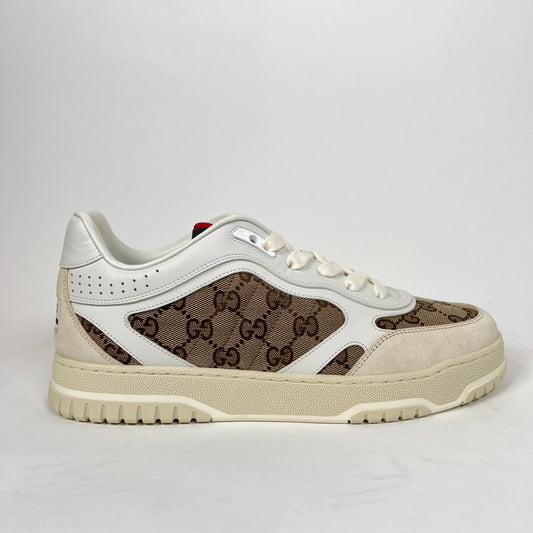 Gucci White/Beige GG Re-Web Sneaker Size GG 8.5