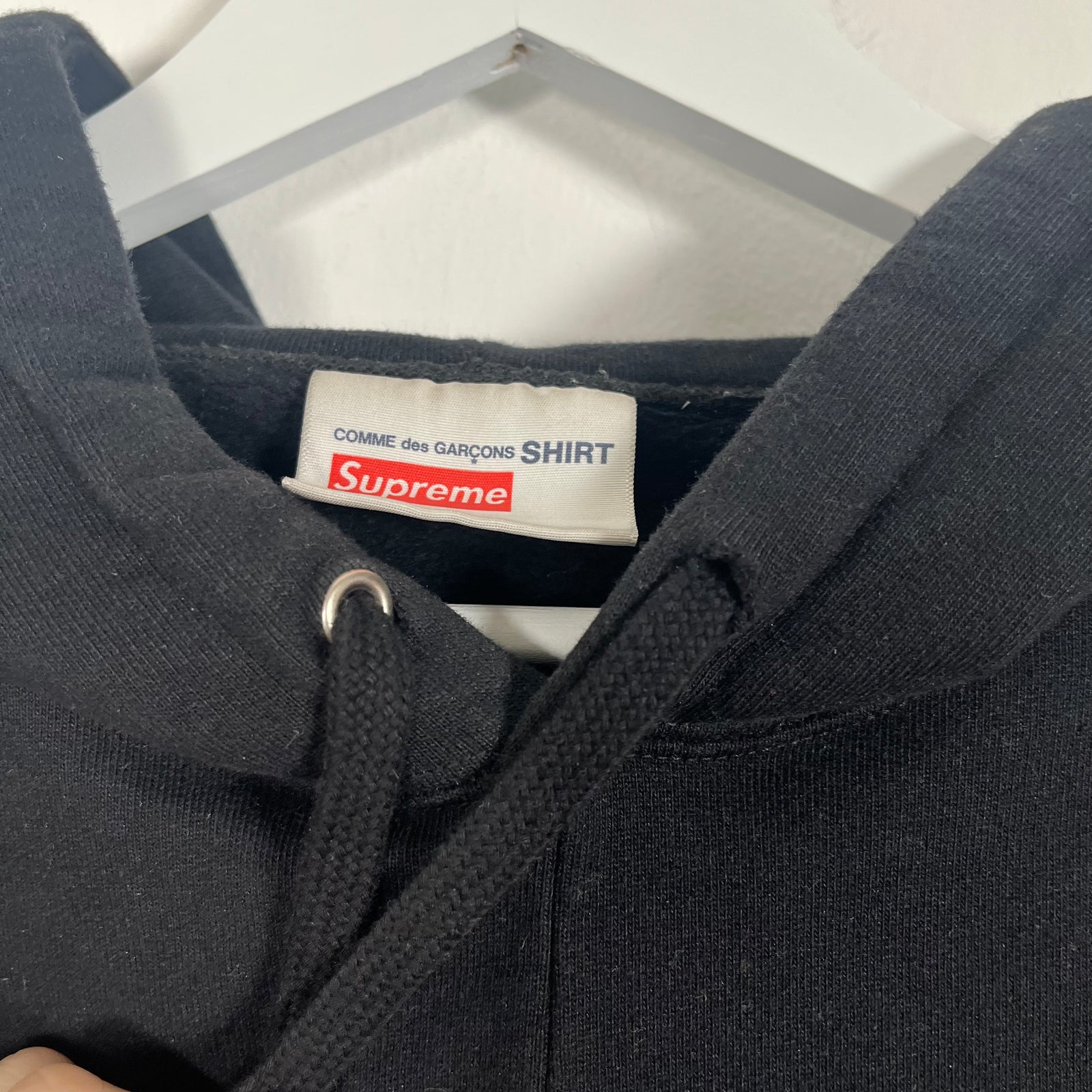Supreme x CDG Black Box-Logo Hoodie Size L