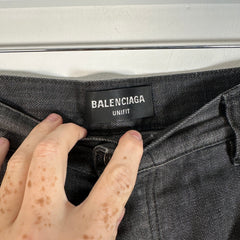 Balenciaga Grey Destroyed Baggy Denim Size M