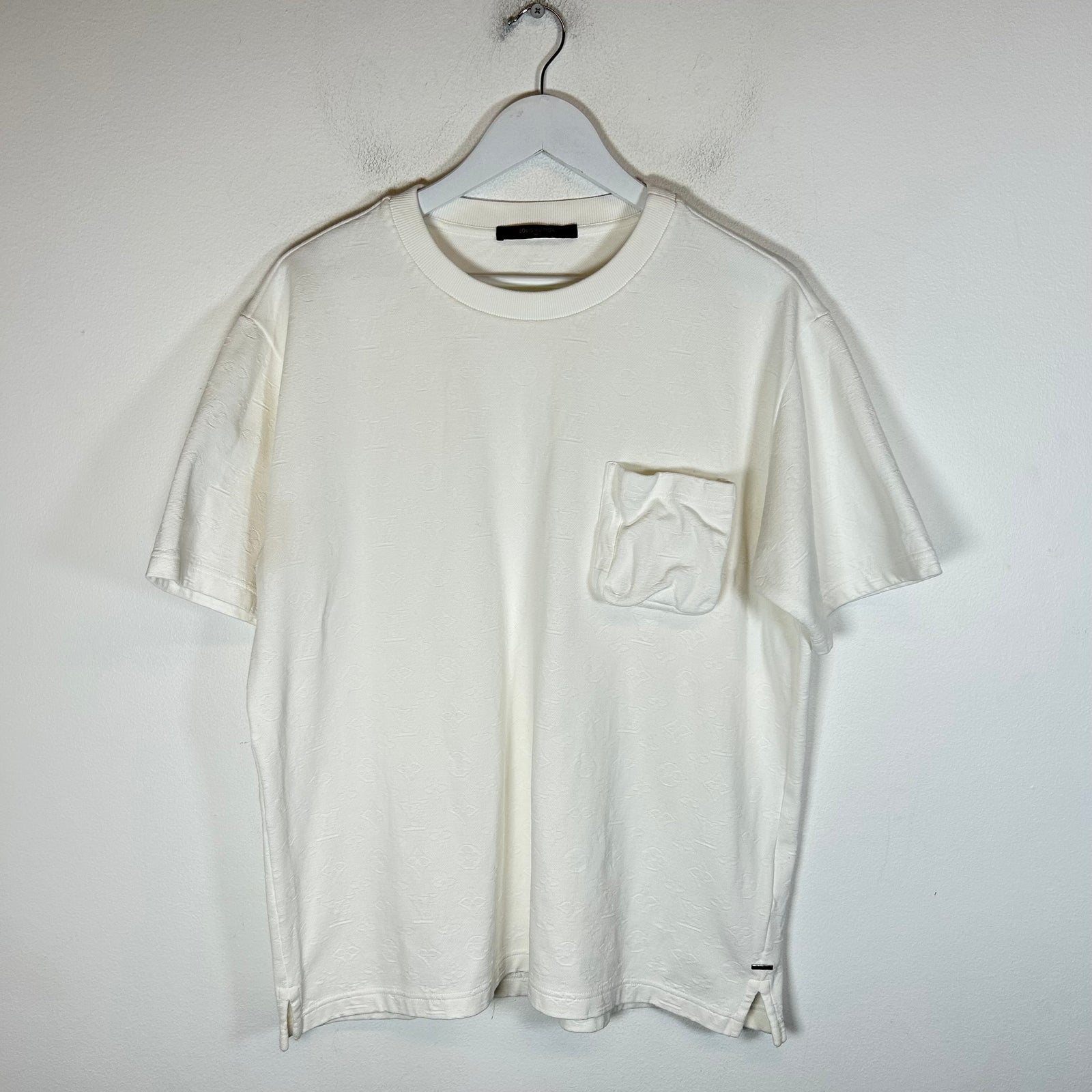 Louis Vuitton White Monogram 3D Pocket T-Shirt Size L