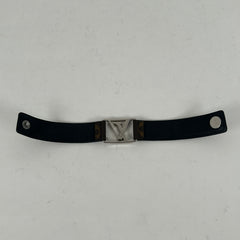 Louis Vuitton 'LV' Leather Strap Bracelet