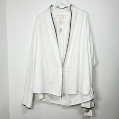 Greg Lauren White Black Piped Kimono Size 5