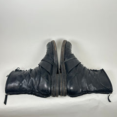 Ernesto Dolani Black Leather Lace Boots Size 10