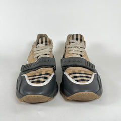 Burberry Grey Plaid Ramsey Sneakers Size 44