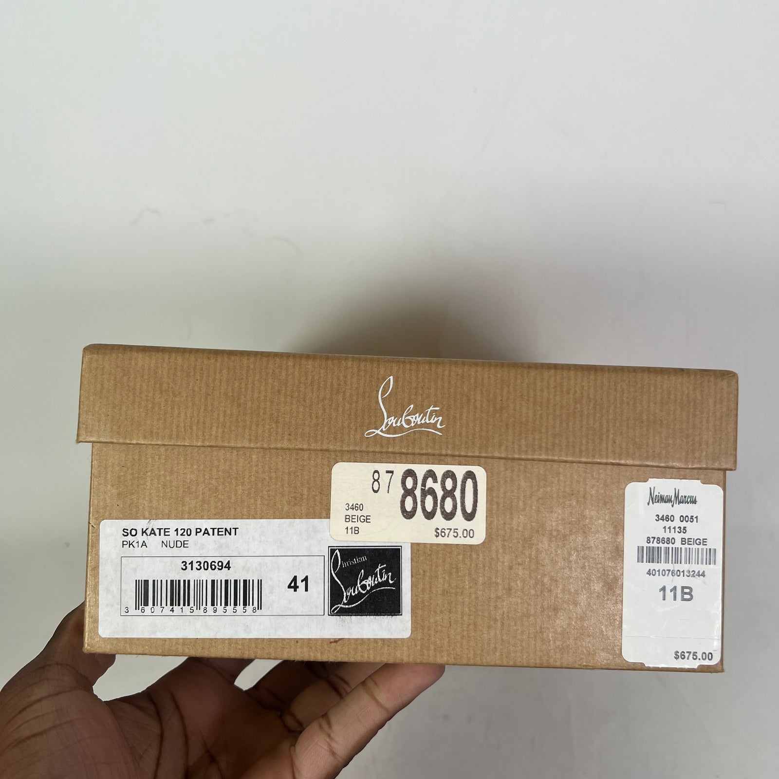 Christian Louboutin Nude Patent Kate 120 Heels Size 41