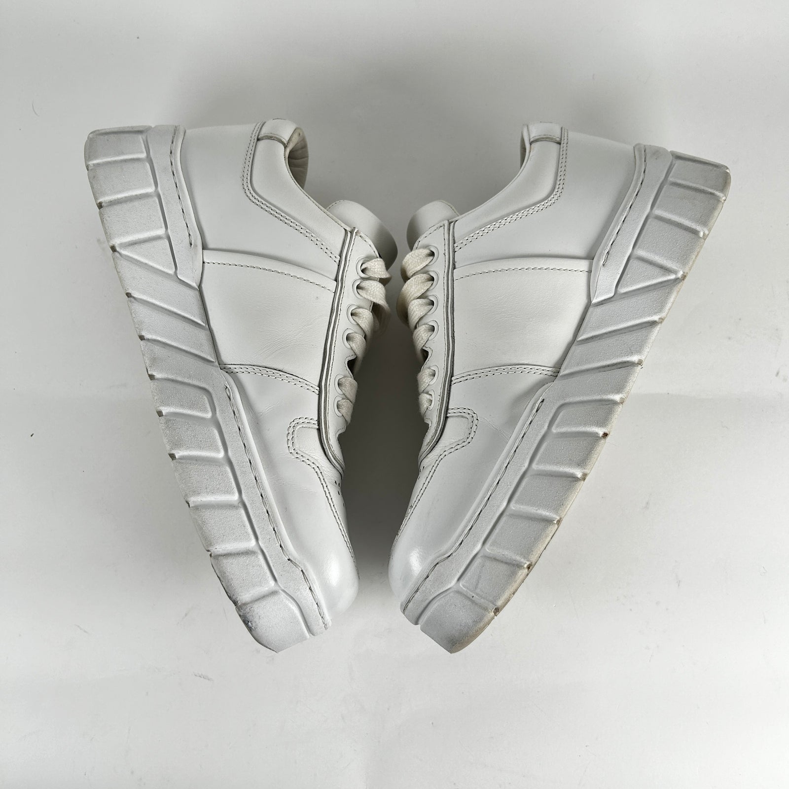 Prada Plaque White Sneaker Size 5